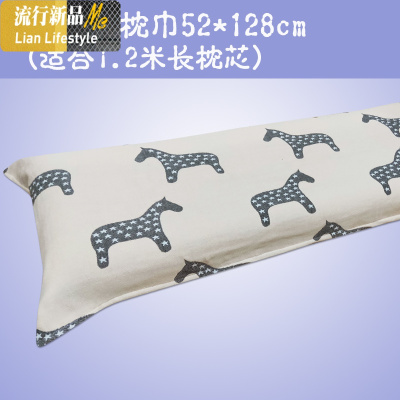 棉纱布双人枕巾1.2m长枕头巾1.5米 加厚加长款情侣1.8 三维工匠