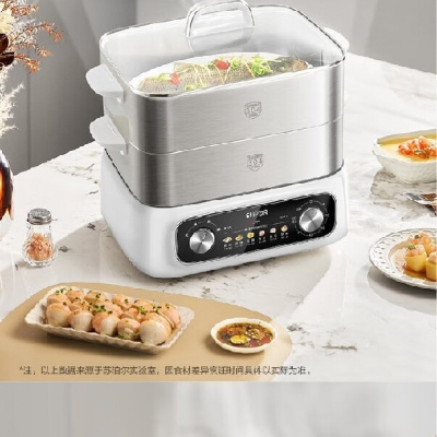 苏泊尔(SUPOR)电蒸锅电煮锅电多功能锅家用蒸包子锅 电热锅多用途锅 18L 双控双旋钮ZN30FK69