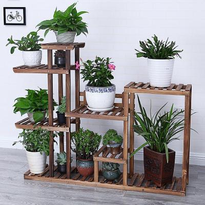 森美人实木花架子现代室内多层花盆欧式阳台置物客厅绿萝多肉架挂架家用