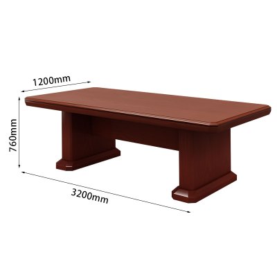 臻远 ZY-QTZ-11办公家具油漆会议桌长桌接待洽谈桌大型会议台桌3.2米