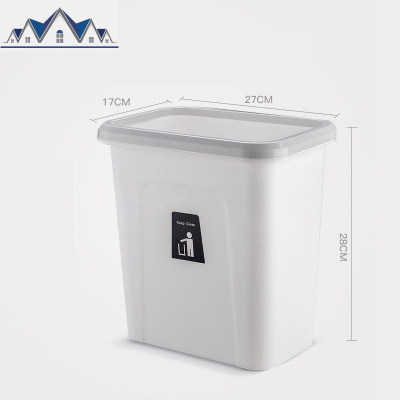 厨房橱柜垃圾桶挂式挂家用可挂式壁挂式壁挂小垃圾桶小号悬挂 三维工匠