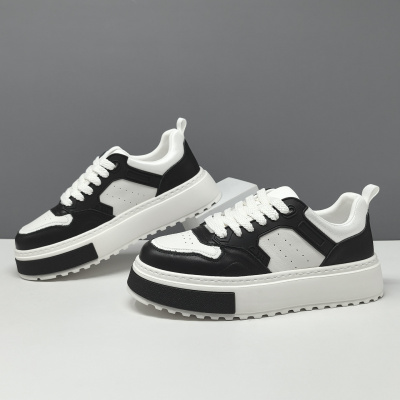 男生头层牛皮增高透气板鞋男款潮鞋真皮百搭欧洲站男鞋男士休闲鞋