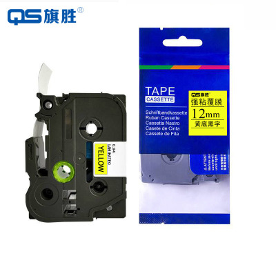旗胜 色带12mm 黄底黑字TZe-631 个