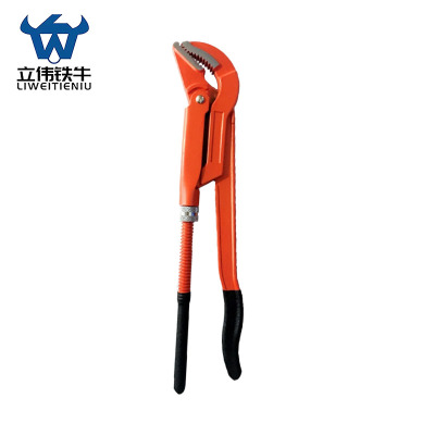立伟铁牛45钢鹰嘴管钳45°1寸/把