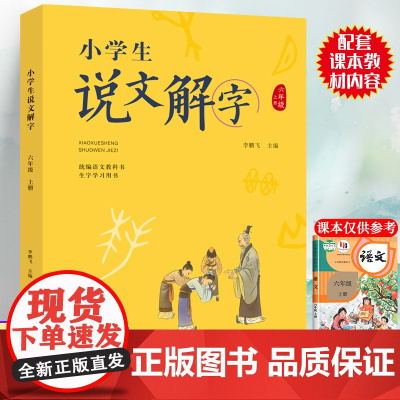 六年级上册小学生说文解字正版语文同步人教部编版 少儿说文解字注原版 汉字起源字形演变正确趣味诠释初文本义和引申义认字识字