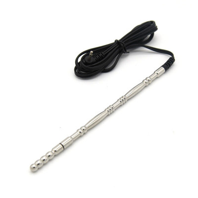 乐乐窝脉冲电流双极不锈钢马眼插棒尿道刺激堵扩张男用自嗨玩sm情趣玩具调教性工具成人用品 双极马眼棒猛进C款(无控制器)