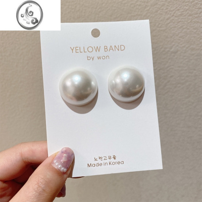 JiMi半颗糖 25mm大珍珠韩国法式复古气质温柔名媛优雅耳钉