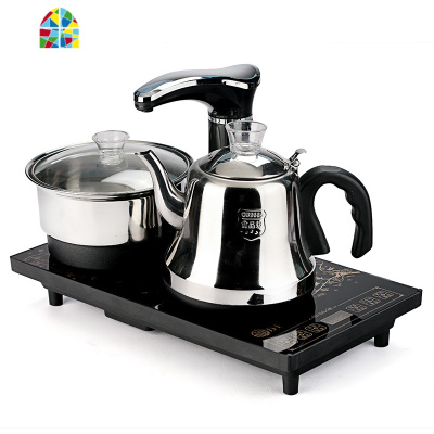 封后电茶炉全自动上水玻璃电热水壶烧水壶泡茶器煮茶器套装家用不锈钢 FENG 净水器23*37金色双玻璃自动主机尺寸23*