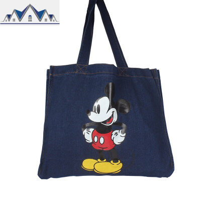 米奇卡通牛仔可爱饭盒单肩包便当包饭盒拎袋提袋保温包购物袋 三维工匠收纳包