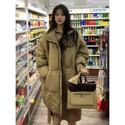 年新款羽绒棉服大码女冬韩版中长款棉袄加厚宽松过膝棉衣外套