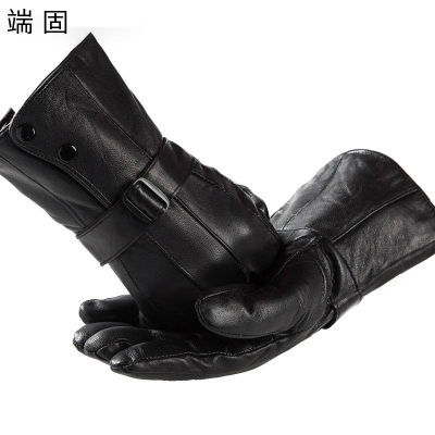 端固 防寒加绒羊皮手套 中长款YH15/双