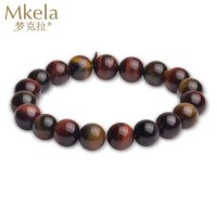 梦克拉 Mkela 红蓝虎眼石手链 传承 男款虎眼石手串单圈鹰眼石首饰品木变石 民族风 其他