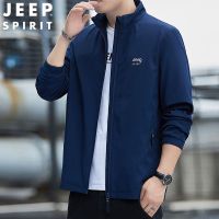 JEEP SPIRIT秋冬季男士立领时尚潮流休闲刺绣夹克外套
