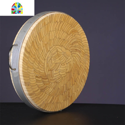 圆菜板竹砧板家用商用酒店肉摊用加厚圆形大号剁骨剁肉竹菜墩 FENGHOU 39cm*8.0(单铁圈商用家用款)