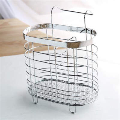 沥水家用置物架大号筷笼挂壁式厨房快子楼栏筷子筒插简约专用 敬平 加粗椭圆4726