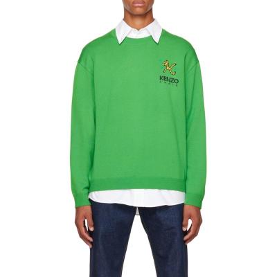 高田贤三(Kenzo)运动针织羊毛套头衫男圆领长袖休闲百搭保暖外套
