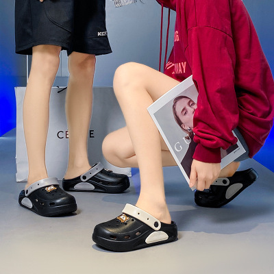 踩屎感拖鞋男夏季外穿海边沙滩运动凉鞋青少年户外开车两用洞洞鞋