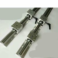 定制直线滑轨光轴导轨铝托圆柱滑轨支撑座导轨 木工推台锯轨道滑块 直径35*1.5米(2轨2轨4滑块2扳手