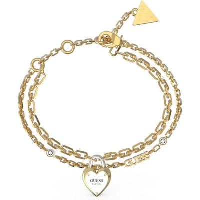 GUESS女士闪钻镶钻金属链绳钩扣手链优雅百搭配饰