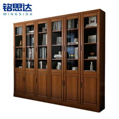 铭思达实木书柜六门台