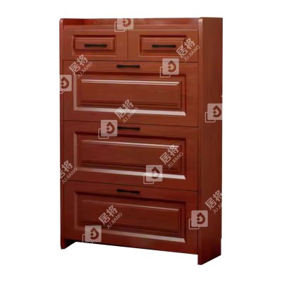 居将 JJ4022007 木质翻斗鞋柜入户门口窄边鞋柜单层双抽屉