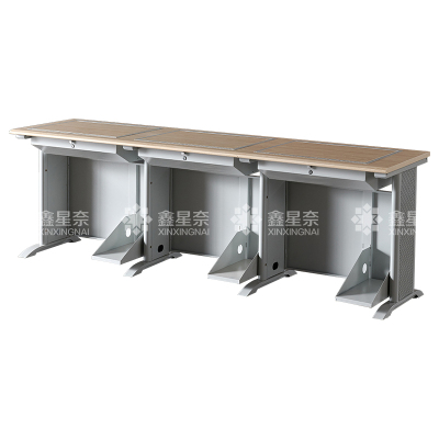 鑫星奈XXN4012421 隐藏式翻转电脑桌培训桌教室机房多媒体学习桌办公桌C款三人位