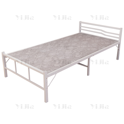 翌嘉 YJ4052507钢木床简易折叠床单人床两折折叠午休床铁架床 1.2米白色