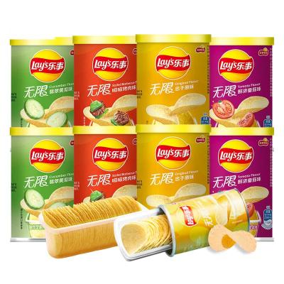 乐事 薯片桶装 40g*6罐 原味+番茄味+烤肉味