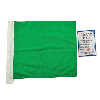 和居态 棉麻安全警示旗防护旗 绿300x350mm 个