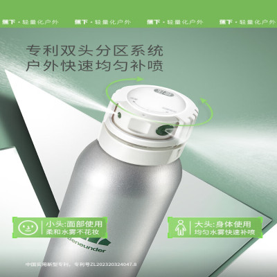 蕉下(beneunder)防晒喷雾双效全身防晒户外男女清爽保湿防水抗光老小银盾 100ml*1