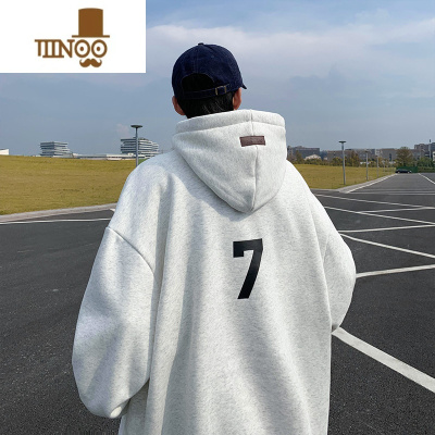 YANXU美式复古中山卫衣男春季ins高街潮牌cityboy连帽oversize外套