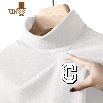 YANXU半高领德绒卫衣男秋季新款韩版潮牌保暖内搭上衣潮流休闲打底衫