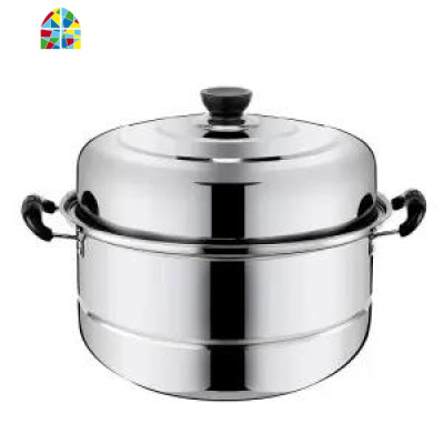 不锈钢蒸锅一层四层 加厚蒸笼蒸格汤锅双层煤气电磁炉蒸锅具 FENGHOU 30cm四层加厚蒸锅