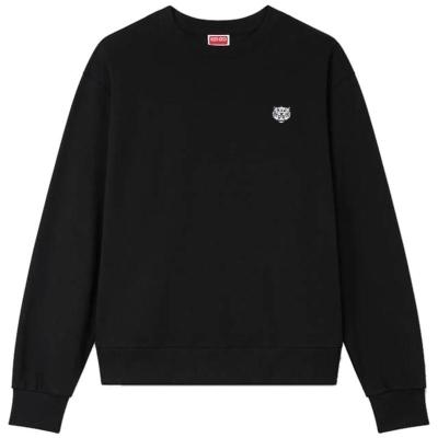 高田贤三(Kenzo)男款Kenzo黑色圆领刺绣虎头套头衫休闲百搭运动卫