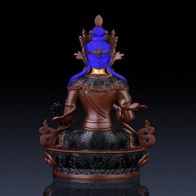 美帮汇地藏佛像 铜藏传密宗画脸地藏菩萨摆件佛教供奉