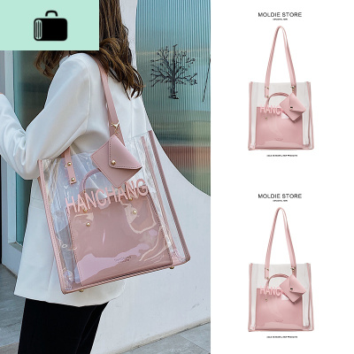 透明果冻包大容量大包包女2020新款潮夏天夏季百搭斜挎单肩手提包NEW LAKE