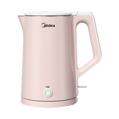 美的(Midea)电热水壶1.5L一键55度保温双层防烫316L不锈钢内胆烧水壶MK-HP1515