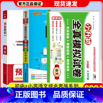 [3本/预备新初一]语文 小学升初中 [正版]冲刺名校小升初真题卷2023全真模拟试卷语文数学英语六年级下册小学升初中试