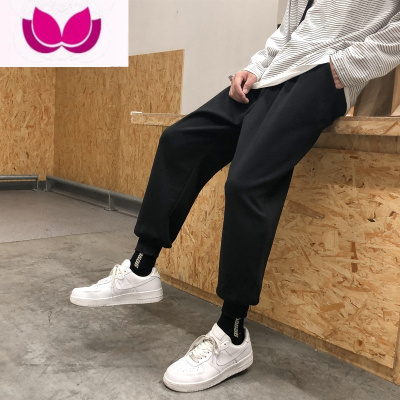 七斓裤子男潮牌束脚裤男生灰色卫裤宽松休闲长裤2023男款运动裤