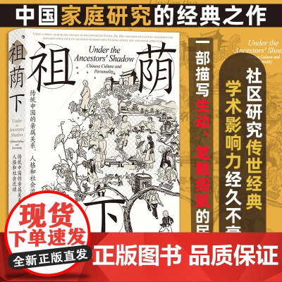 祖荫下传统中国的亲属关系 人格和社会流动 许烺光 著 社会科学