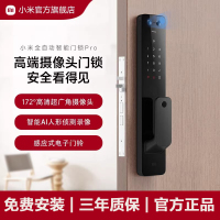 小米(MI)全自动智能门锁Pro 米家推拉式电子锁指纹锁摄像家用 猫眼摄像头防盗门锁NFC 远程实时监控