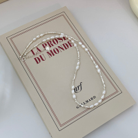 S925纯银碎银子天然珍珠项链女款2025新款气质韩系颈链锁骨链送女朋友老婆情人节七夕生日礼物