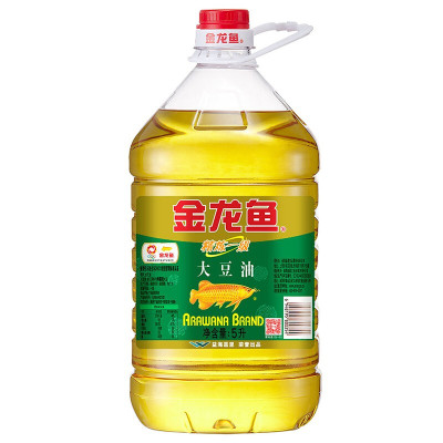 金龙鱼 大豆油精炼一级 5L桶装 烘焙炒菜