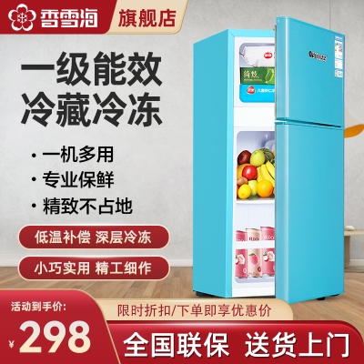 香雪海 小冰箱 家用小型双门冰箱 一级能效电冰箱 迷你小型节能冷藏冷冻 租房 宿舍冰箱 42S118E 蓝色