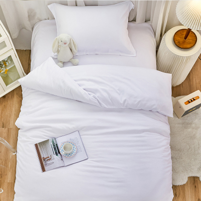 安琪尔舒适三件套宾馆白色床单被套枕套酒店宿舍160*210套