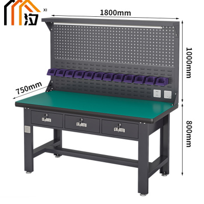 汐重型钳工操作台 工具桌180cm张