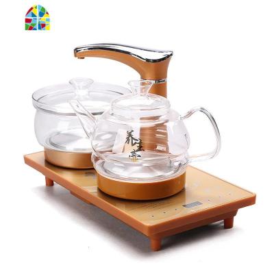 全自动上水壶电热烧水壶家用套装自吸式抽水泡茶具器烧茶器电磁炉 FENGHOU 全自动土豪金电热炉(2壶)