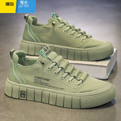 聚范帆布男鞋夏季透气休闲板鞋一脚蹬冰丝老北京布鞋工作劳保解放潮鞋