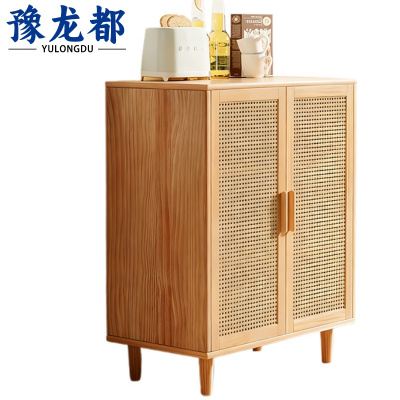 豫龙都 实木餐边柜 80cm台