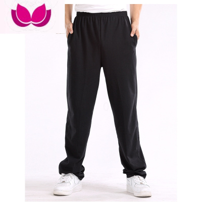 七斓运动裤男宽松直筒春季棉男士款休闲裤大码薄款长裤子卫裤胖子